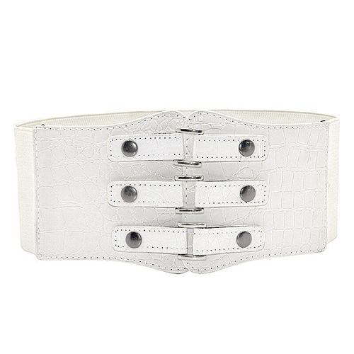 Ceinture Corset En Cuir Pu Pour Femmes, Large, Design