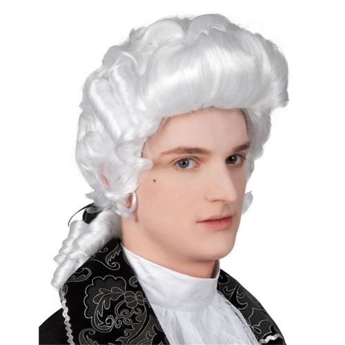 Perruque Baroque Pour Hommes, Costume Historique, Perruque De Déguisement Cosplay De Fête Humaine