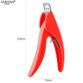 Rouge 02 - Faux-Ongles Colorés En Forme De U, Coupe-Bordure, En Acier Inoxydable, Pour Gel Uv, Pour French Manucure 