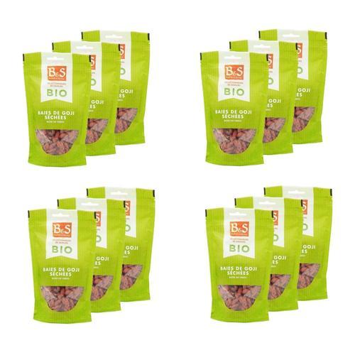 Lot 12x Baie De Goji Bio - Sachet 100g