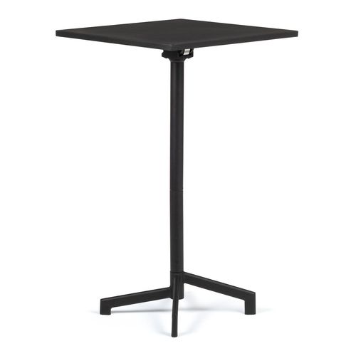 Table De Bar Pliante Et Transformable En 2 Hauteurs En Acier (60x60 Cm) Dely Noir