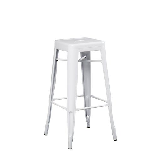 Tabouret Haut En Acier Lix Blanc ?76 Cm