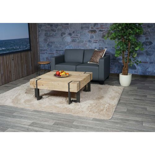 Canapé Modulaire 2 Places Canapé Lyon, Simili Cuir   Gris Foncé