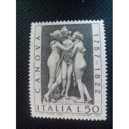 Timbre Italie Yt 1110 150e Anniversaire De La Mort De Canova 1972 ( 81005 )