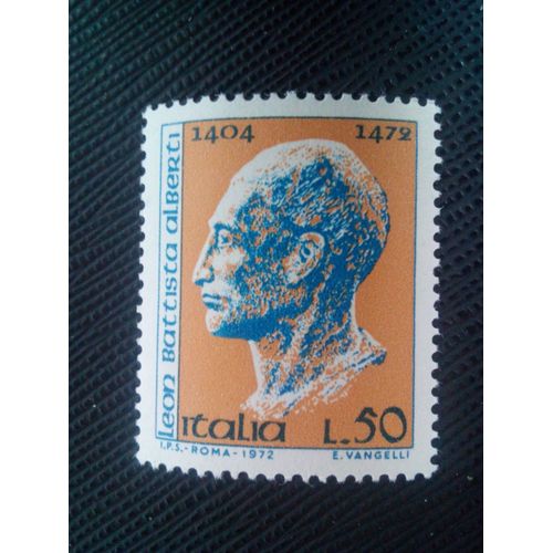 Timbre Italie Yt 1118 Léon Battista Alberti 1972 ( 81005 )