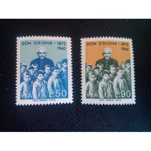 Timbre Italie Yt 1121 - 1122 Séries: Père Luigi Orione 1972 ( 81005 )