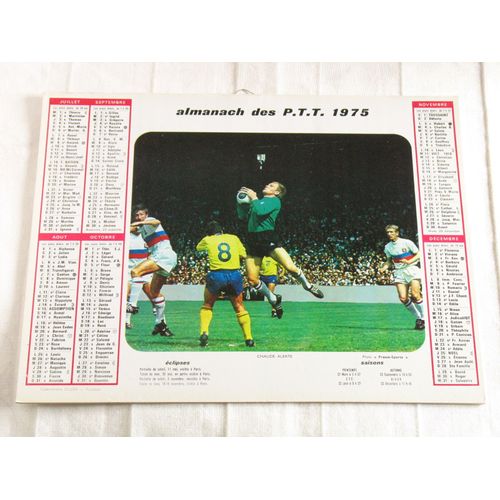 Almanach Des P.T.T. Ptt Poste 1975 Oller Rugby, Moto Motocross