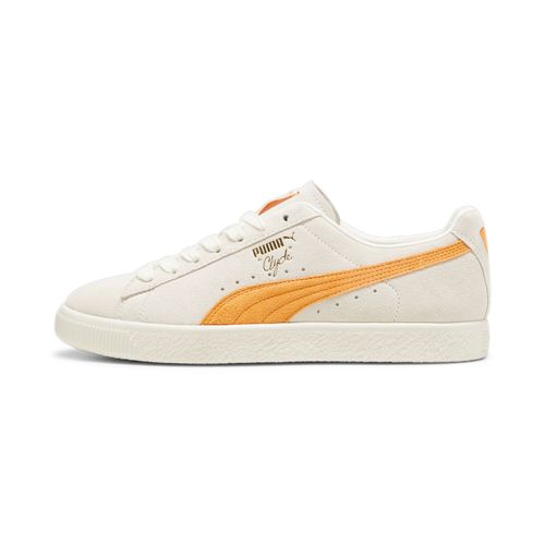 Chaussures Puma Baskets Basses Clyde En Cuir Blanc