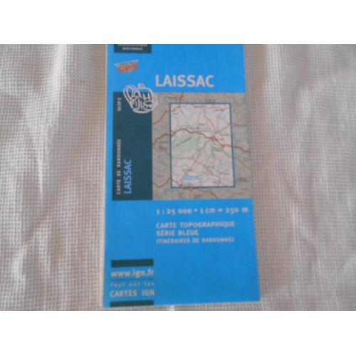 Carte De Randonnee Ign 2439e Laissac