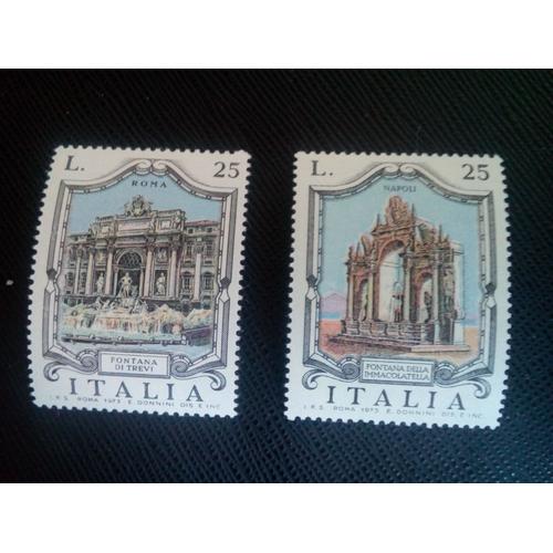 Timbre Italie Yt 1157 - 1159 Fontaines - Roma /Napoli 1973 ( 81005 )