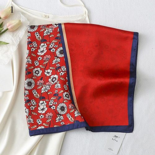 Foulard Bandana En Satin De Soie Pour Femmes, Petit Sac Carré D'été, Style Bohème Rétro, Paisley, Dames, Écharpes Indiennes, Musulmanes, Islamiques