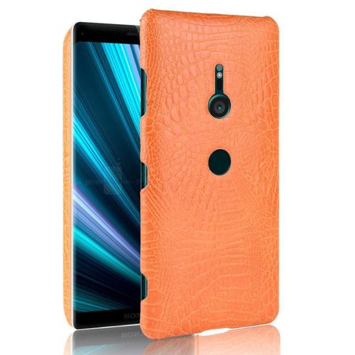 Classique Élégant Étui Pour Sony Xperia Xz3 Mode Classique D'alligator Housse De Protection Compatibilité Anti Éraflure - Couleur Orange