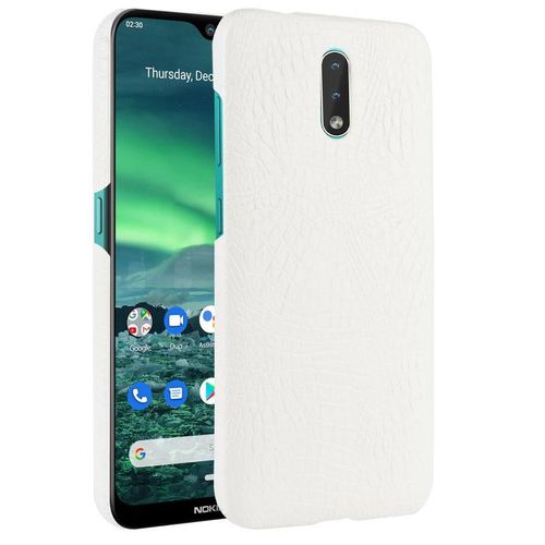 Classique Élégant Étui Pour Nokia 2.3 Anti Éraflure Compatibilité Mode Classique D'alligator Housse De Protection - Blanc