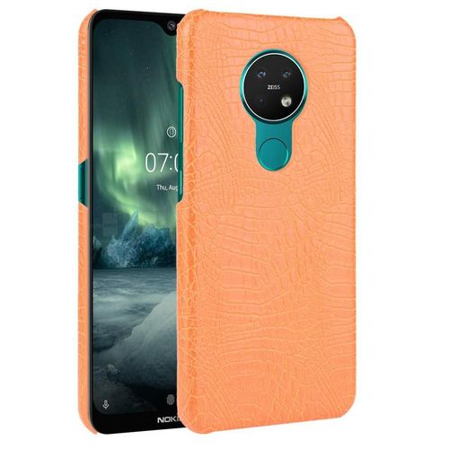 Classique Élégant Étui Pour Nokia 7.2 Mode Classique D'alligator Compatibilité Housse De Protection Anti Éraflure - Couleur Orange