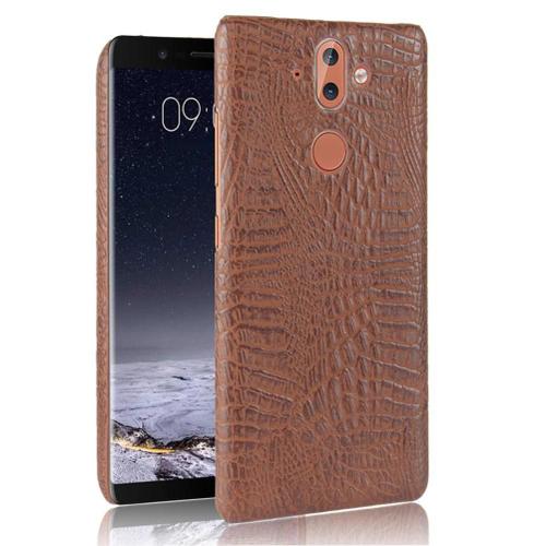 Classique Élégant Étui Pour Nokia 8 Sirocco Mode Classique D'alligator Housse De Protection Compatibilité Anti Éraflure - Le Brun