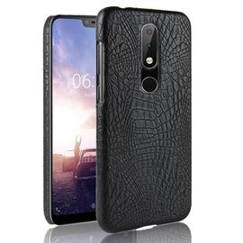 Classique Élégant Étui Pour Nokia 6.1 Plus /Nokia X6 Anti Éraflure Housse De Protection Mode Classique D'alligator Compatibilité - Noir