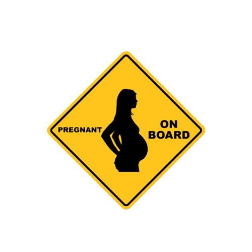 Autocollant D'avertissement Bébé À Bord De Voiture Enceinte 10cm X 10cm, Protection Solaire En Vinyle, Accessoires De Fenêtre De Voiture Décoratifs En Pvc, Meilleure Vente