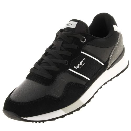 Chaussures Mode Ville Pepe Jeans Cross 4 Court Blk Noir 96228