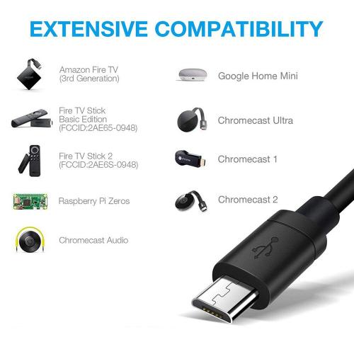 Adaptateur Réseau micro-USB vers Ethernet RJ45 pour Chromecast