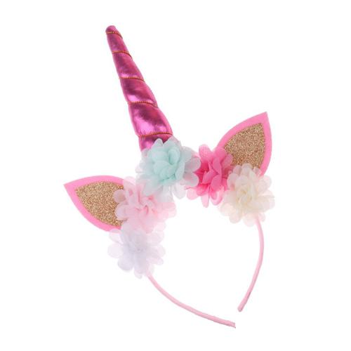 Bandeau De Licorne En Corne De Fleur, Costume De Cosplay, Robe Fantaisie De Fête D'anniversaire