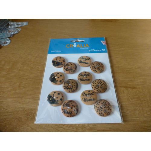Bouton Decoration Scrapbooking Noël