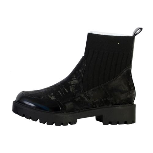 Bottines Cuir Montante Desigual Biker Sock