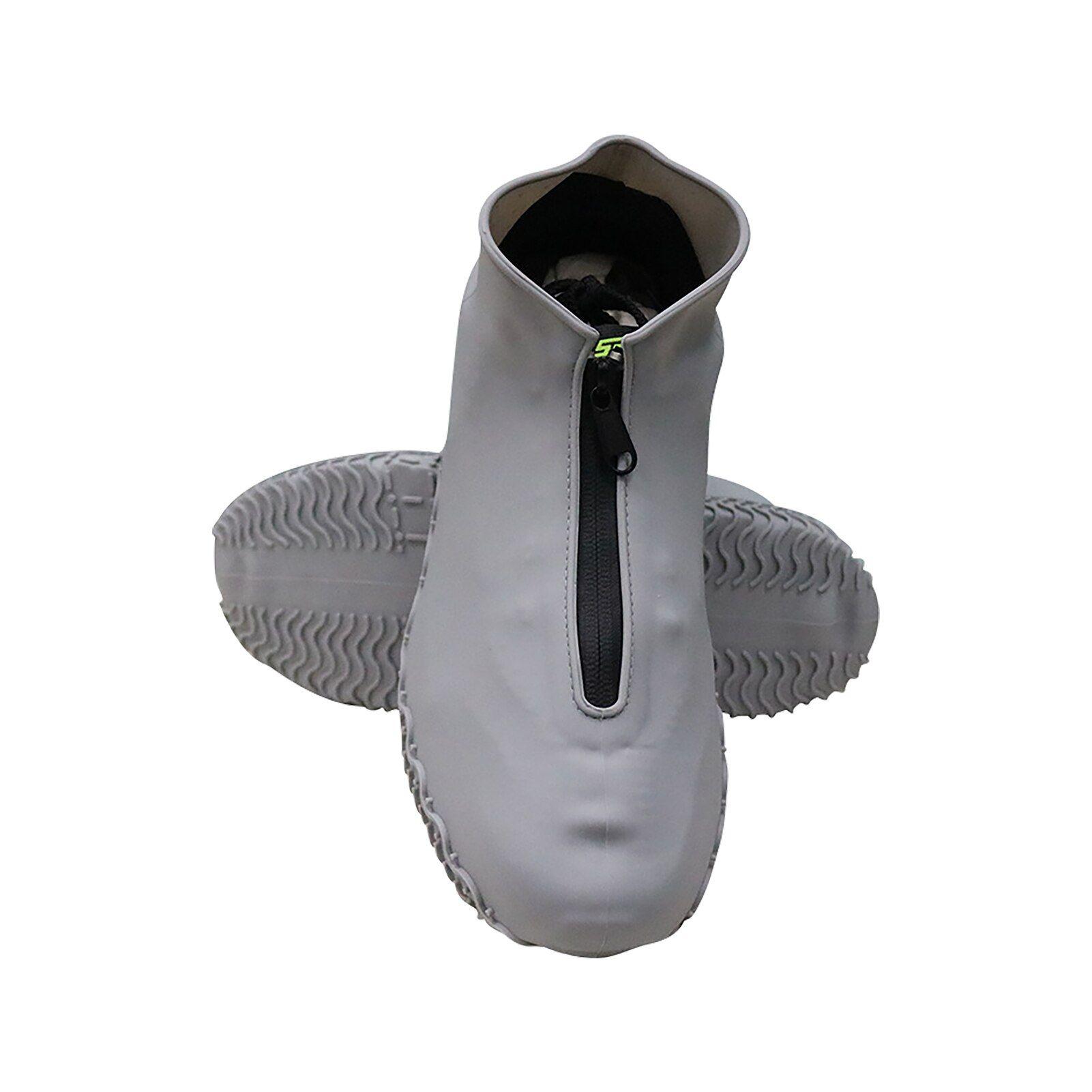 Couvre-chaussures imperméables en silicone - Pliable et réutilisable - Avec  fermeture éclair - Protège-chaussures de pluie pour