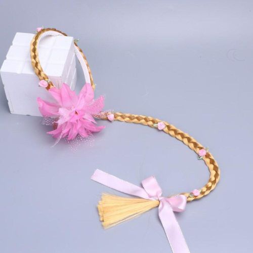 Boucle De Cheveux Princesse Pour Enfants, Accessoire De Spectacle, Cerceau Enchevêtré, Bandeau Blond, Perruque De Cosplay, Tissage Tressé