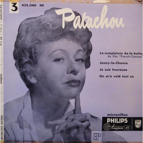 Patachou Complainte De La Butte/Jenny La Chance/Je Suis Heureuse Bo Ep Philips Vg+