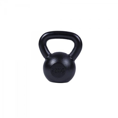 Gorilla Sports - Poids Kettlebells De 2 Kg À 32 Kg + Lots De 2, 3 Ou 8 Kettlebells - Gris - Noir Ou Or - Couleur : Noir - Poids : 12 Kg