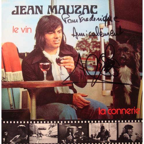 Jean Mauzac Le Vin - La Connerie Dedicace Lp 1975 Rare Vg++