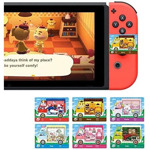 Lot De 6 Mini Cartes Animaux Crossing Acnh Amiibo Sanrio Rv Village Meubles Compatibles Avec Switch/Switch Lite/New 3ds