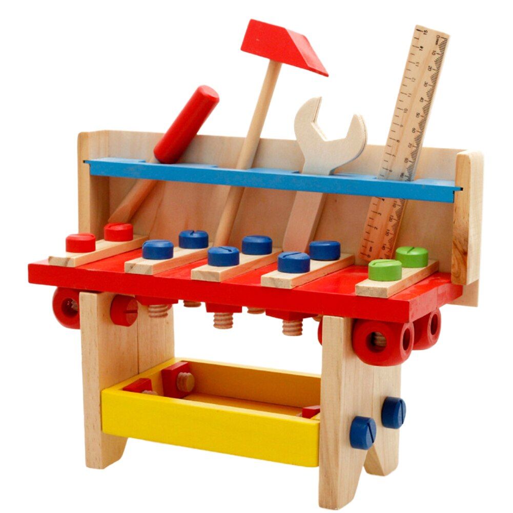 Banc De Travail, Jeu D'outils, Échelle De Jouet, Cadeau Pour Enfant, Tournevis, Clé En Bois, Kit Éducatif Pour Enfant