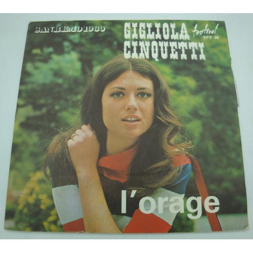 Gigliola Cinquetti L'orage/Vole, Petite Hirondelle Franco Monaldi Sp 7" 1969 Festival