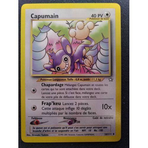 Capumain - 26/111 - 40pv - Vf - Set Neo Genesis - Excellent État