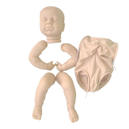 Jouet Loulou En Vinyle Doux Au Toucher, Poupée Reborn, Kit Portable Interactif, Yeux Fermés, Sommeil, Teinte Chair Non Peinte, 20 Pouces
