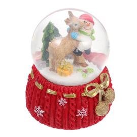 Boule a Neige Lama Flacon Paillette Cadeau de Fete Noel Anniversaire Motif aléatoire 