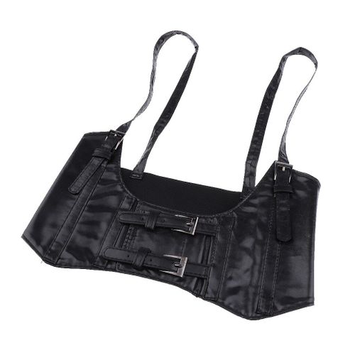 Ceinture Corset En Cuir Pu Pour Femmes, Large, Amincissante, Élastique