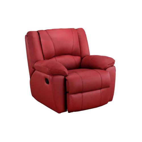 Fauteuil Relax En Cuir Aroma - Rouge