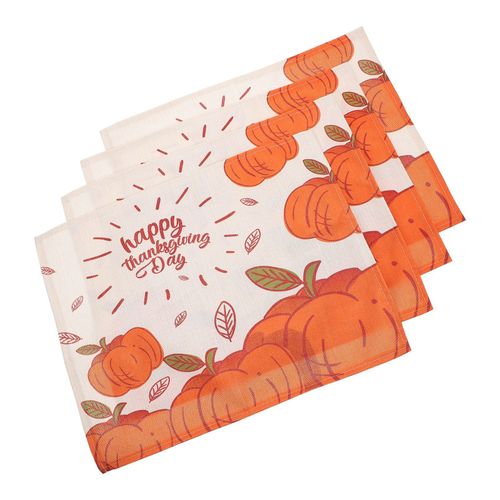 Tapis De Table À Manger Pour Thanksgiving, Set De Table, Décorations De Table, Couleurs Assorties, 4 Pièces