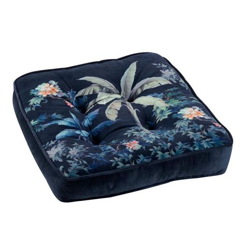 Coussin De Sol Imprimé "Fabulous" 40x40cm Bleu