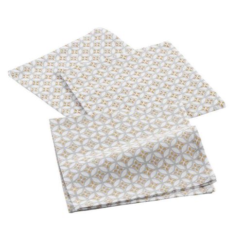 Lot De 3 Serviettes De Table "Azelia" 40x40cm Gris