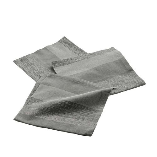 Lot De 3 Serviettes De Table "Eldora" 40x40cm Gris