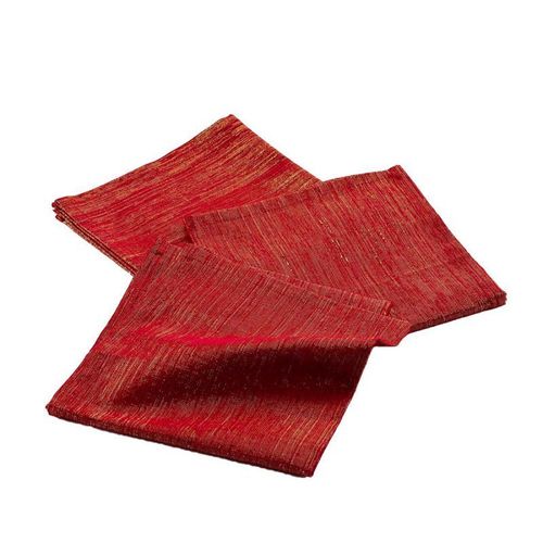 Lot De 3 Serviettes De Table "Elegancia" 40x40cm Rouge