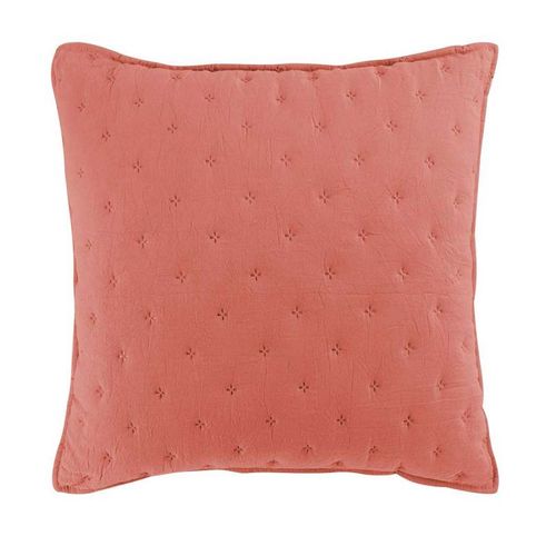 Housse De Coussin "Mellow" 40x40cm Terracotta & Blanc