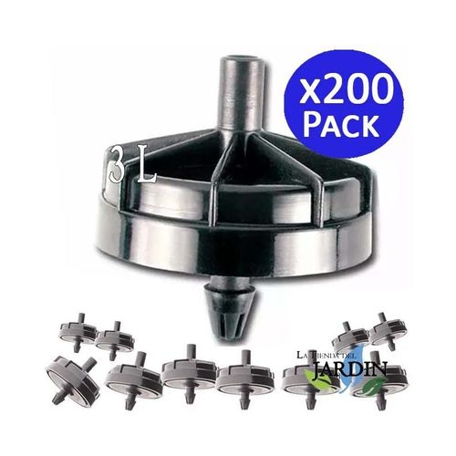 200 x Goutteur autorégulant 3 l/h, Goutteurs d'arrosage en ligne système micro, Goutteur pour arrosage agriole
