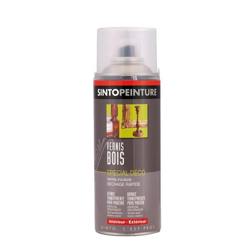 Aerosol Vernis Bois Brillant incolore 400ml - SINTOPEINTURE 925505S