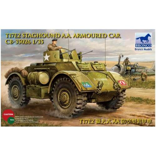 Maquette Véhicule Militaire : Automitrailleuse Staghound A.A-Bronco Models