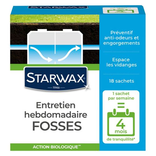 Entretien hebdomadaire pour fosses, 4 mois ou 1 an, starwax (4 mois - 450 gr)