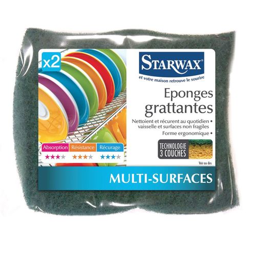 2 éponges grattantes multi-surfaces